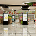 Indoor lcd advertising display digital signage stand floor 55 totem kiosk